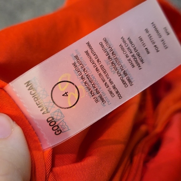 NWT Good American Women Bright Poppy One Swim Red Halter Swimsuit Sz 4/XL - Picture 8 of 10